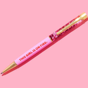 This Girl Is On Fire Confetti Pen