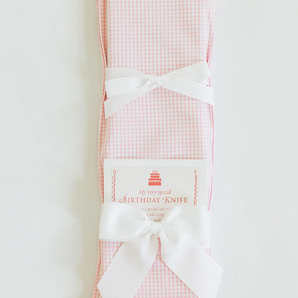 Jubilee Keepsakes Birthday Knife - Tiny Pink Gingham
