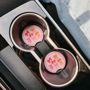 Blushing Bows On the Road Car Coaster