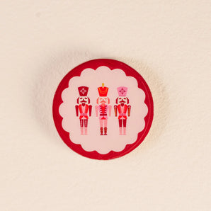 Holiday Wood Enamel Coaster