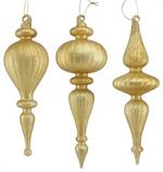 Gold Mercury Glass Finial Ornament