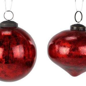 Red Mercury Glass Ornament