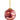 Burgundy Gold Cream Marble Ball Ornament