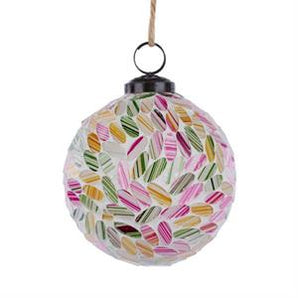 Multi Mosiac Ball Ornament