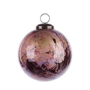 Pink Blush Gold Marble Ball Ornament