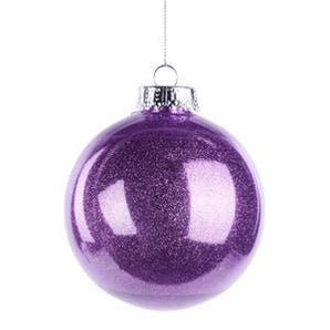 Lavender Glitter Ball Ornament