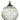 Clear Green Hexagon Glass Ball Ornament