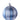 Blue Gold Stripe Ball Ornament