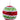 Red Lime and White Sequin Ball Ornament