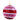 Pink Red and White Sequin Ball Ornament