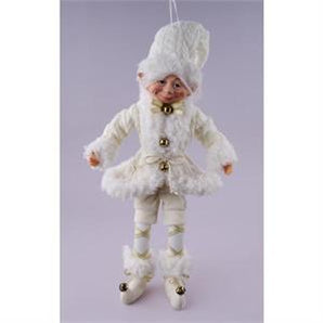 Ivory Gold Knit Bell Elf