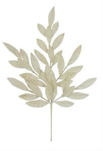 Gold Glitter Bay Leaf Spray