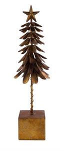 Gold Metal Leaf Christmas Tree