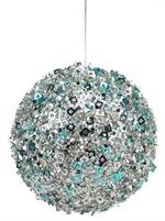 Silver/Blue Sequin Ornament