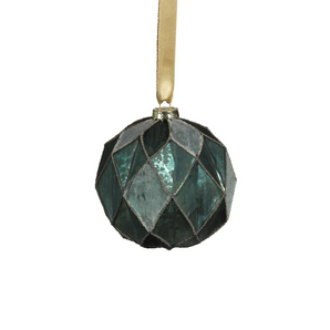 Blue & Gold Lattice Ornament