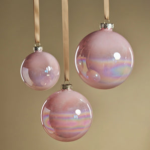 Solid Luster Glass Ball Ornament