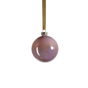 Solid Luster Glass Ball Ornament