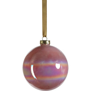 Solid Luster Glass Ball Ornament