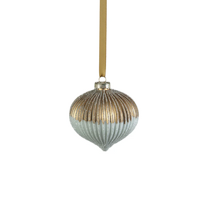 White & Gold Onion Ornament