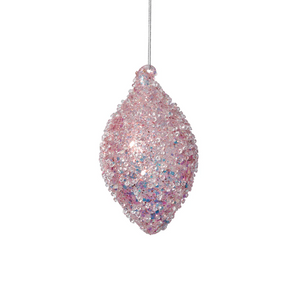 Pink Bead Tear Drop Ornament