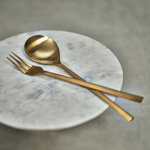 Matte Gold Salad Servers
