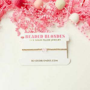 Bow BB Beaded Bracelet