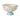 White & Blue Marbled Resin Hobnail Footed Bowl