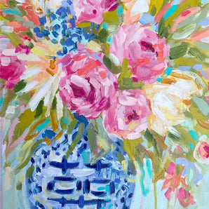 Saturday Bouquet Stretched Canvas