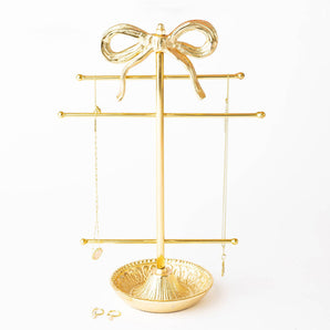 Gold Bow Jewelry Holder