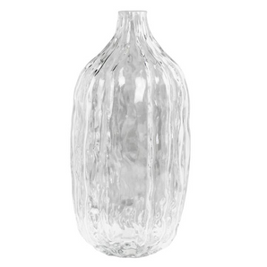 Large Ridged Glass Bottle