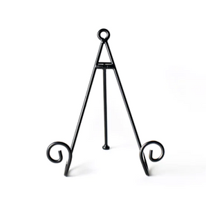 Happy Everything Mini Medium Black Swirl Plate Stand