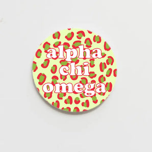 Greek Cheetah Button