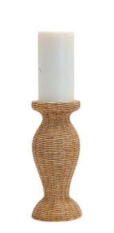 Basket Weave Pedestal Candleholder