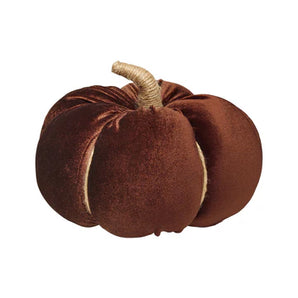 Large Walnut Velvet Pumpkin