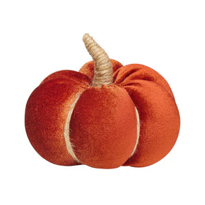 Small Cinnamon Velvet Pumpkin