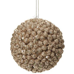 Glitter Gold Ball Ornament