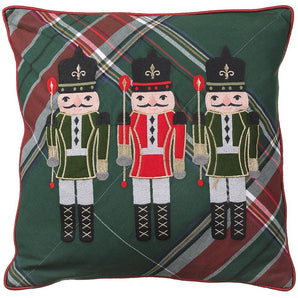 Plaid Velvet Nutcracker Pillow