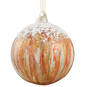 Snowed Glass Ball Ornament