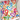 Colorful Confetti Hearts Pillow