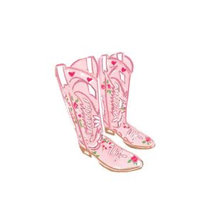 Pink Cowboy Boot 18x24 Fine Art Print