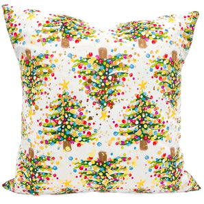 Golden Splatter Trees Pillow