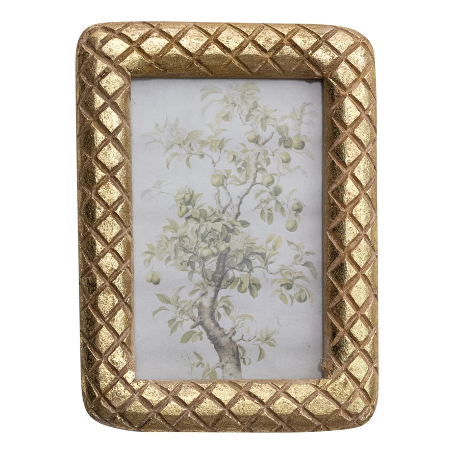 Mango Wood Diamond Pattern Frame – Accents Home & Gifts