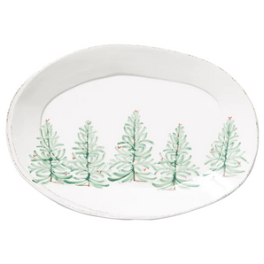 Vietri Lastra Holiday Oval Platter