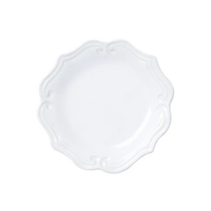 Vietri Incanto Stone White Baroque Salad Plate
