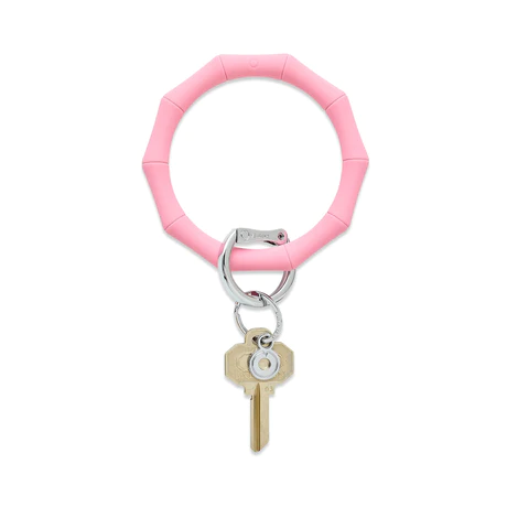 Silicone Big O Key Ring - Solid Quicksilver