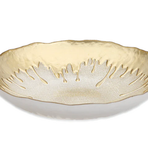 Gold Dipped Salad Bowl