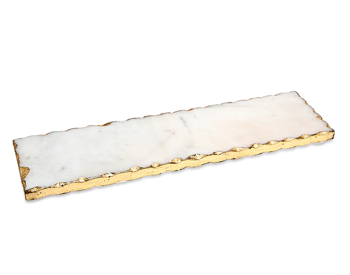 Marble Rectangle Tray Gold Edge