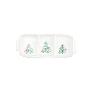 Vietri Lastra Holiday Small 3-part Server
