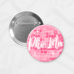 Greek Disco Ball Button