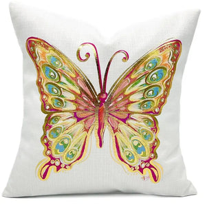 Golden Butterfly Pillow